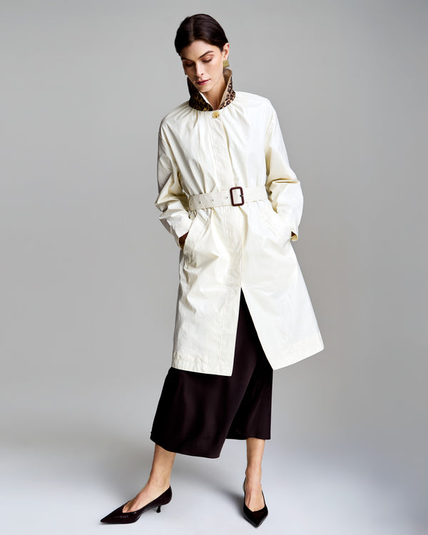 【60s】Euro Vintage Cotton Belted Coat 46 Vintage 70s Womens S Belted Trench Coat Maxi Overcoat Hooded