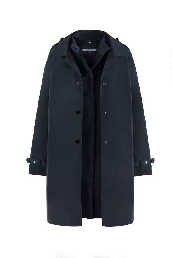 Navy Iconic Cashmere Double Coat