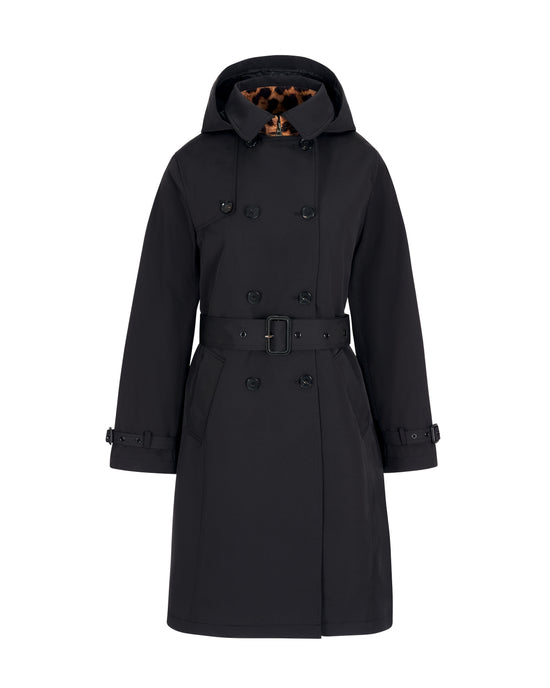 Perfect Trench with Detachable Wool Lining - Black