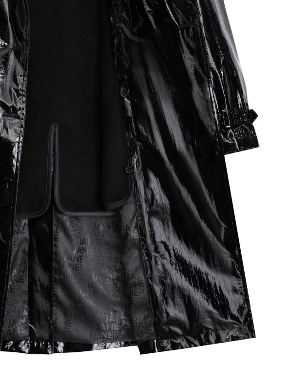 ジャケット・アウター deres 9th collection short coat (noir) Violetta / switch neck feather short coat（perl/midnight