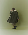 Pile Lined Winter Coat - Olive