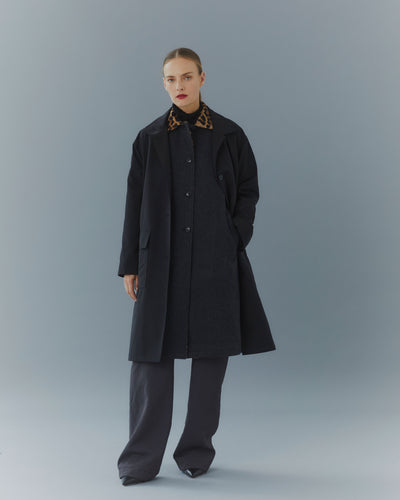 3-IN-1 WOOL COAT WITH LEOPARD TRIM