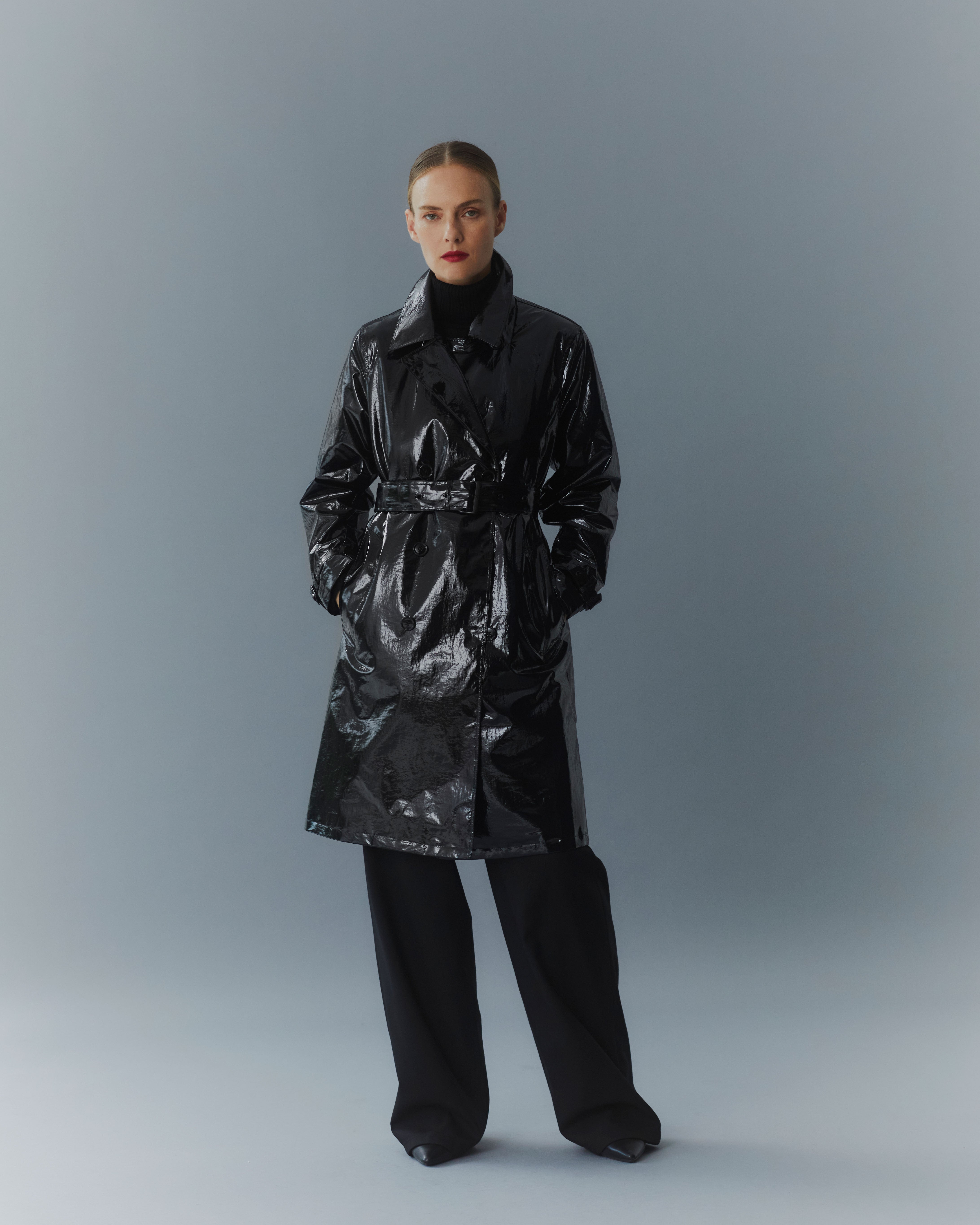 Double Breasted Trench - Black – Jane Post