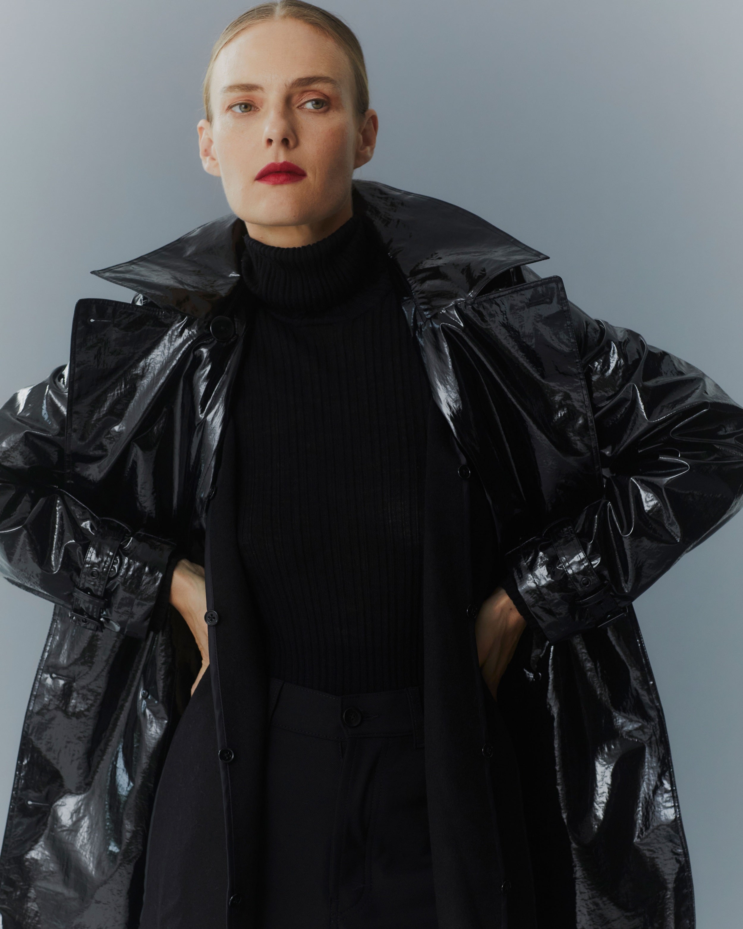 Double Breasted Trench - Black – Jane Post