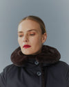 Pile Lined Storm Coat - Black