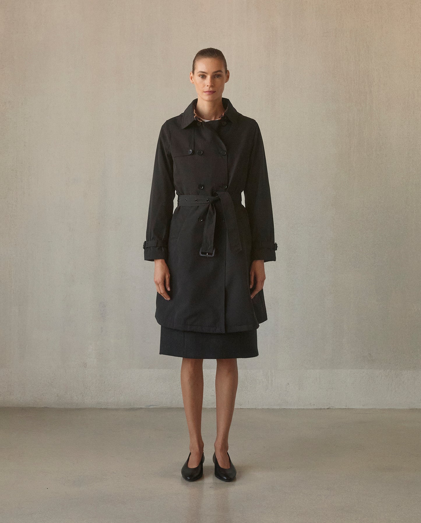Perfect Trench with Detachable Wool Lining - Black