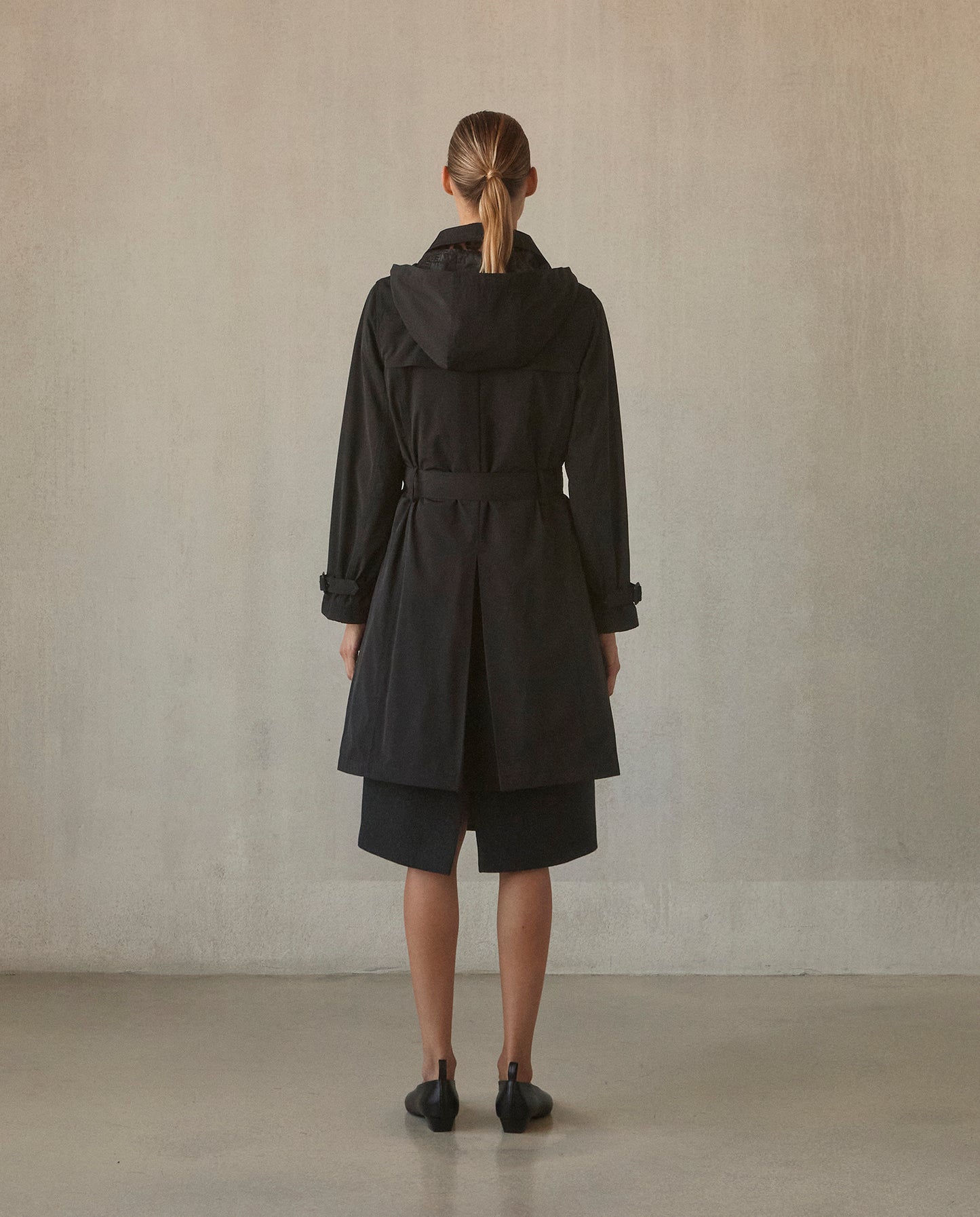 Perfect Trench with Detachable Wool Lining - Black