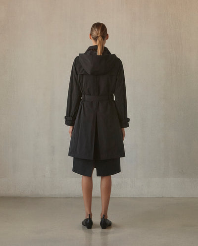 Perfect Trench with Detachable Wool Lining - Black