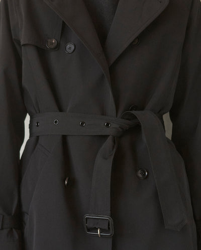 Perfect Trench with Detachable Wool Lining - Black