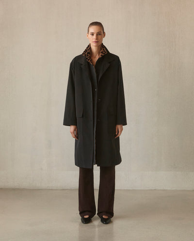 3-IN-1 WOOL COAT WITH LEOPARD TRIM