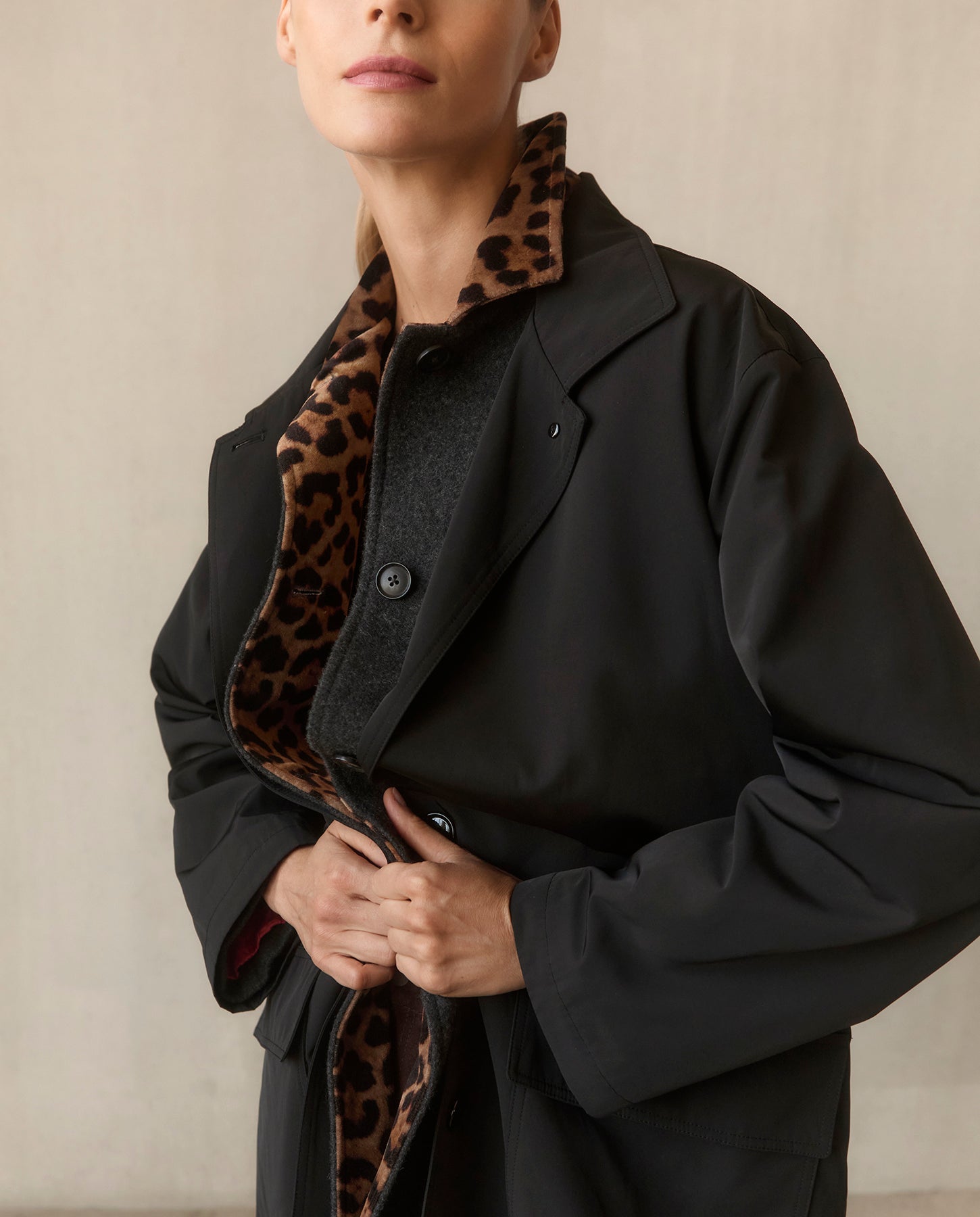 3-IN-1 WOOL COAT WITH LEOPARD TRIM – Jane Post