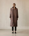 Long Raincoat with detachable plush collar - Leopard