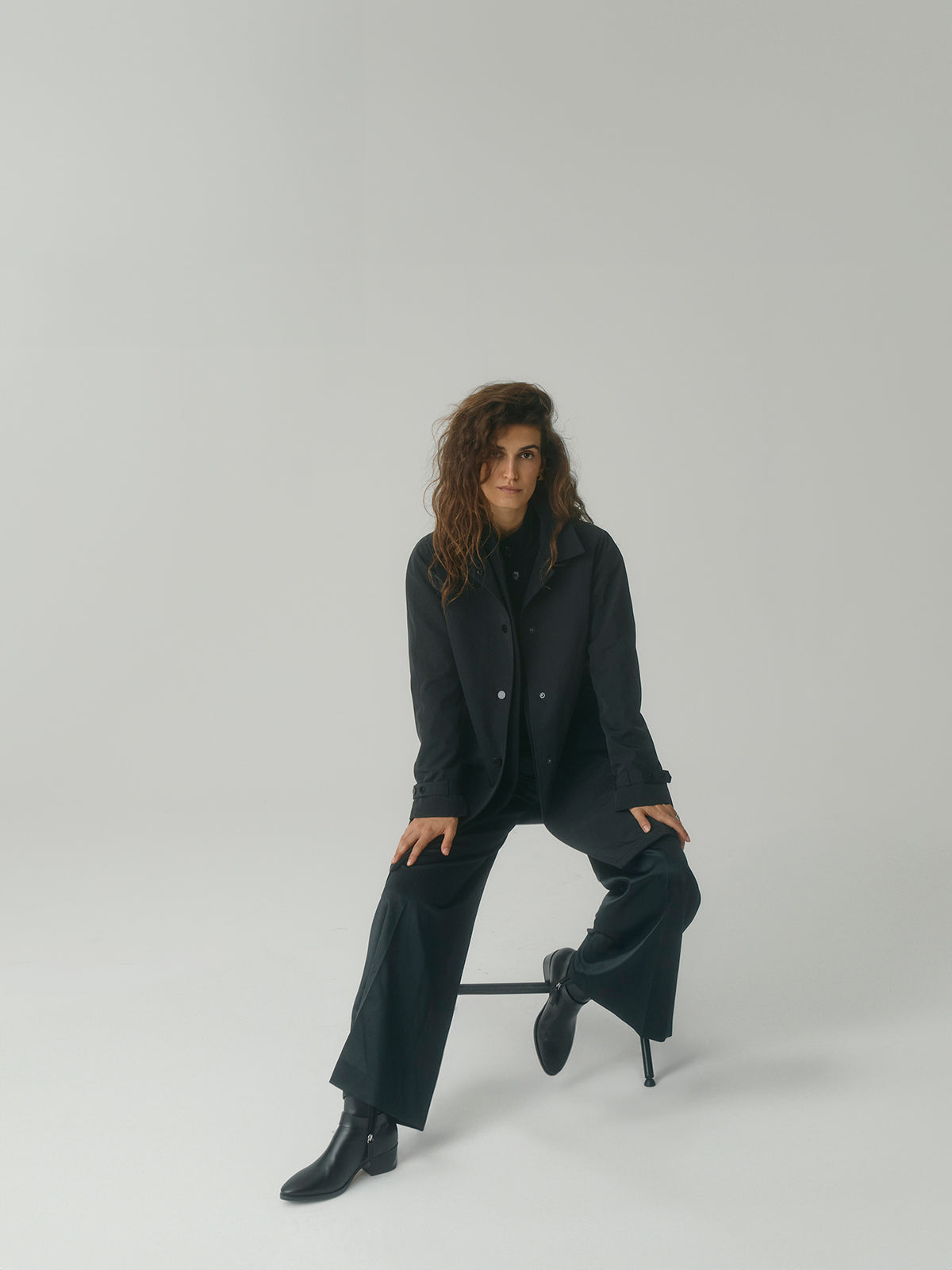 Black Iconic Cashmere Double Coat