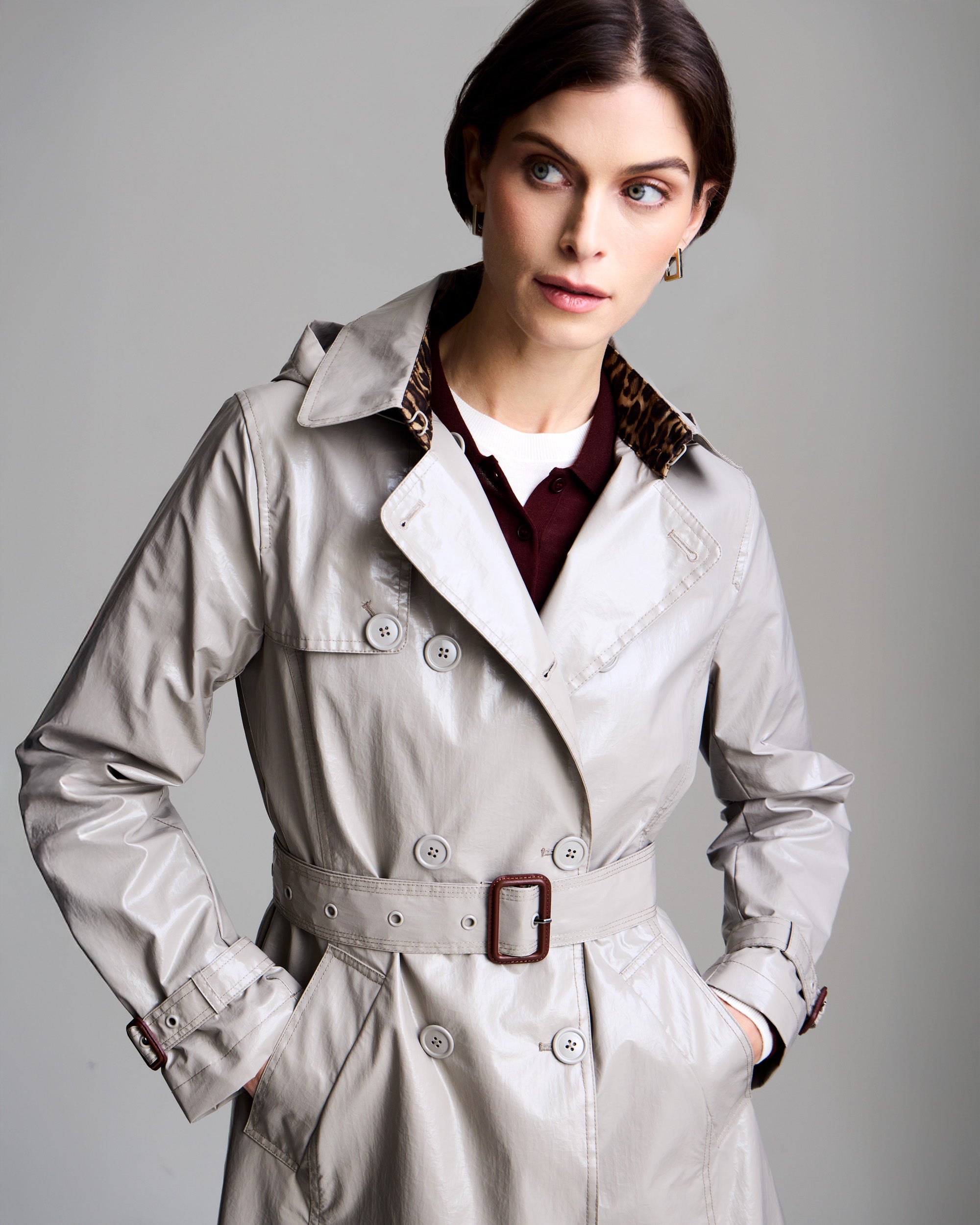 【melt the lady】wide trench coat / gray melt the lady】wide trench coat / gray