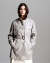 Belted Safari Jacket - Warm Grey