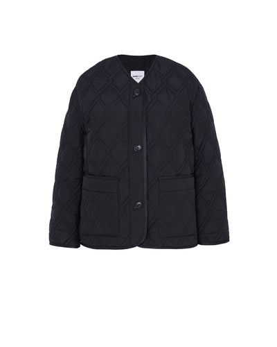 COLLARLESS QUILTED JACKET