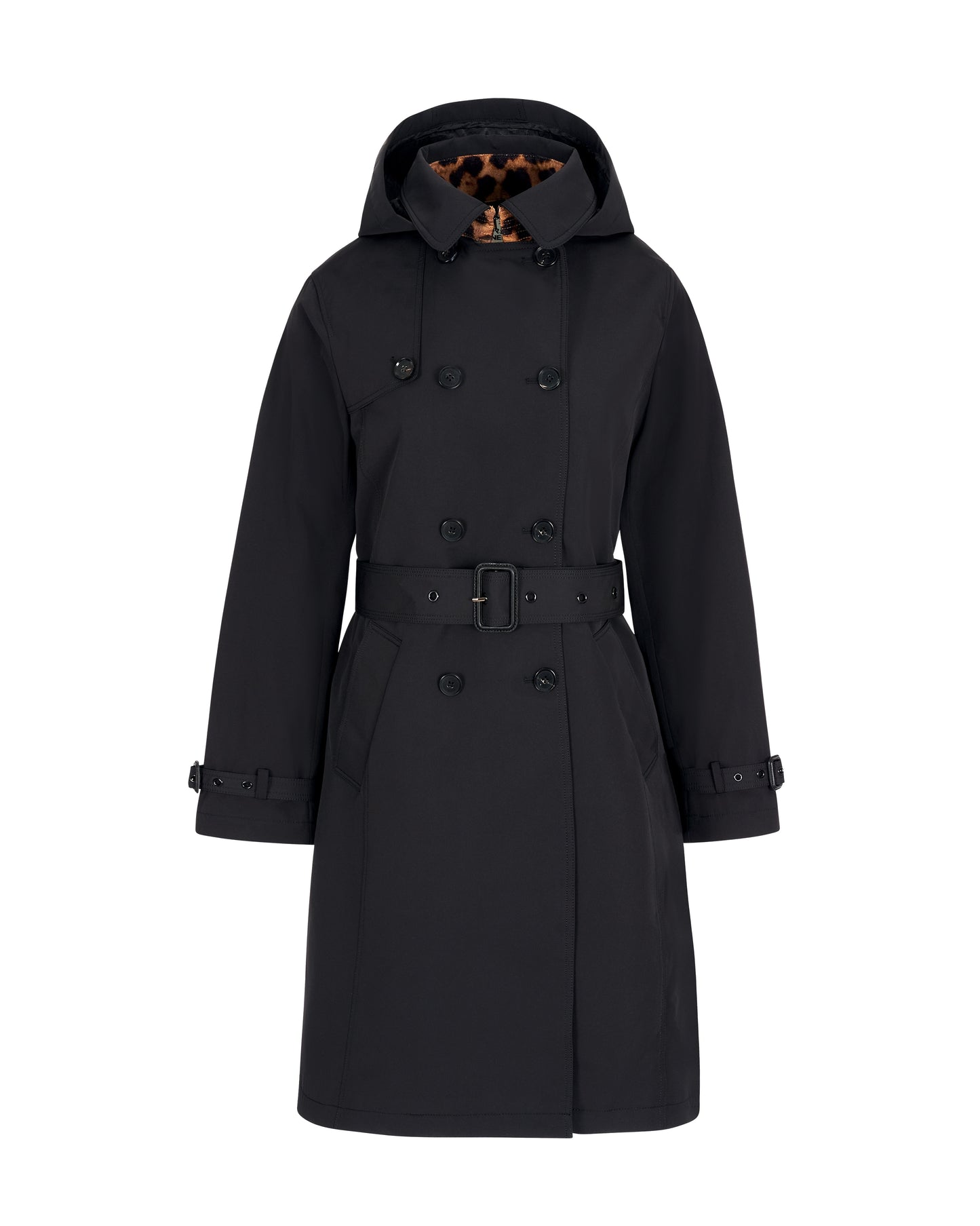Perfect Trench with Detachable Wool Lining - Black