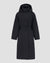 Asymmetrical Belted Trench with Stand Collar - Black