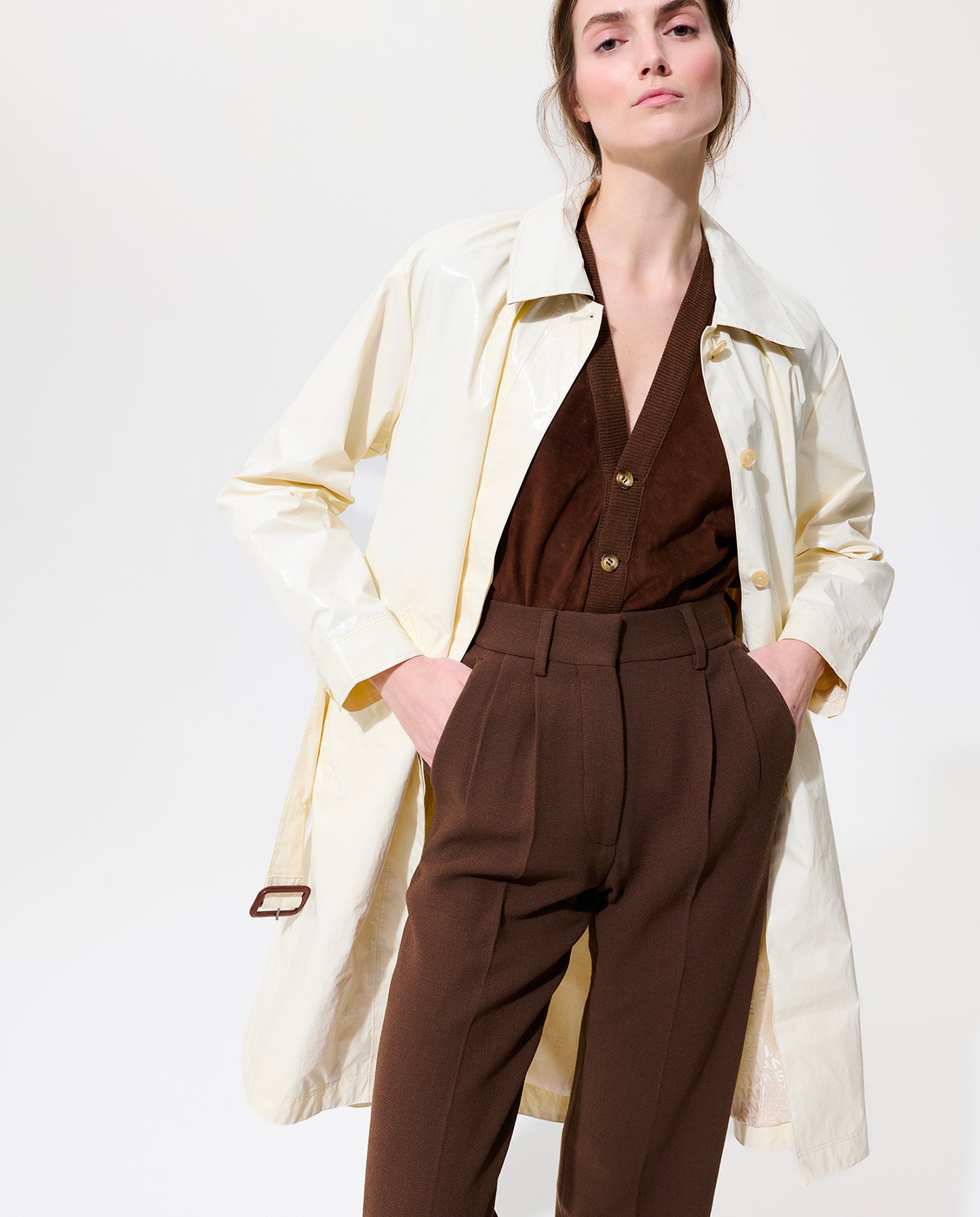 Single Breasted Trench - Daisy Petal