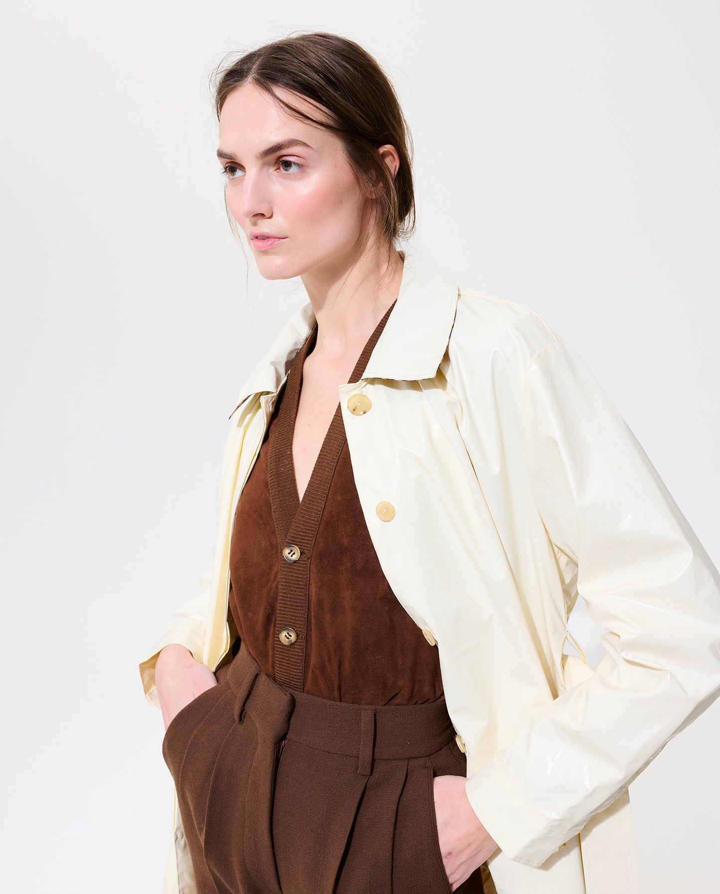 Single Breasted Trench - Daisy Petal