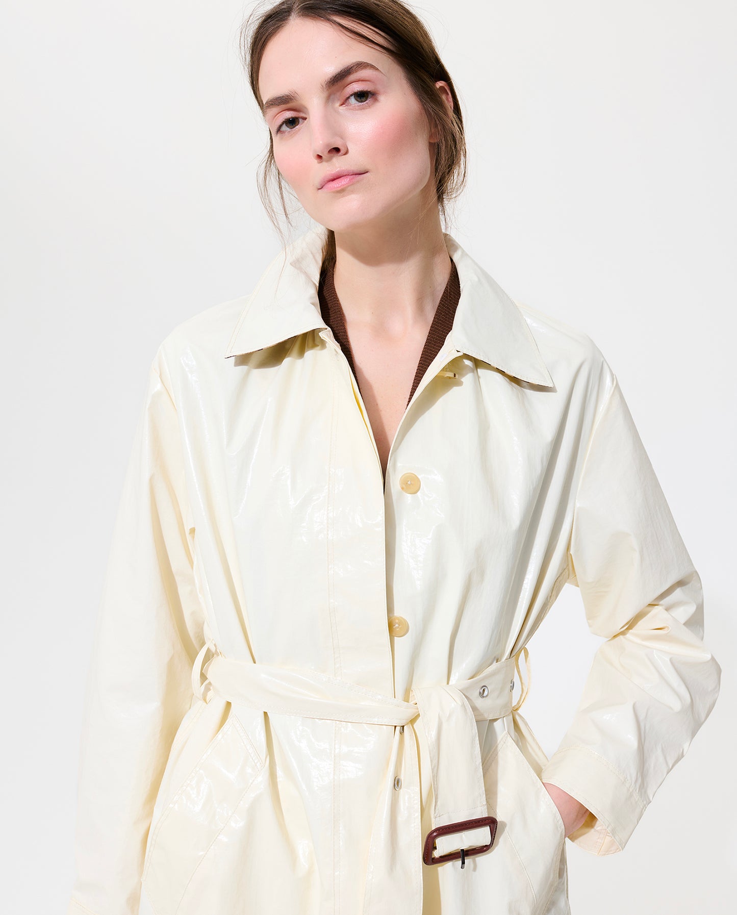 Single Breasted Trench - Daisy Petal