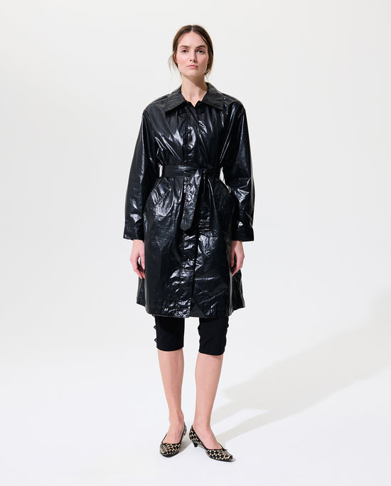 Single Breasted Trench - Black