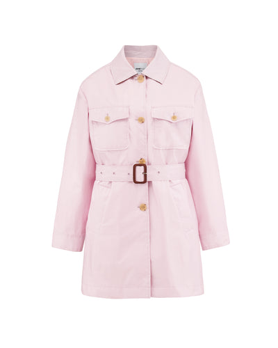 Belted Safari Jacket - Blush Pink