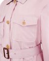 Belted Safari Jacket - Blush Pink