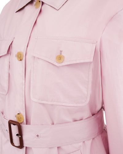 Belted Safari Jacket - Blush Pink