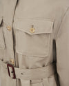 Belted Safari Jacket - Warm Grey