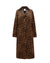 Leopard Velvet Notch Collar Coat