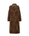 Leopard Velvet Notch Collar Coat