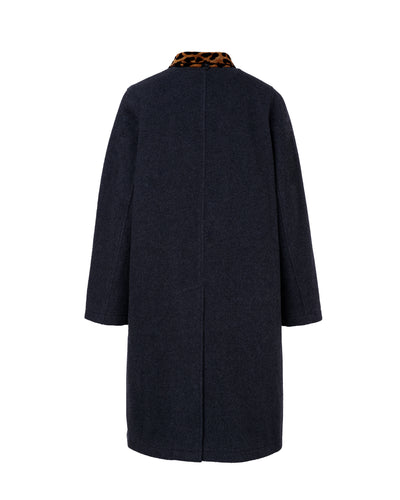 3-IN-1 WOOL COAT WITH LEOPARD TRIM