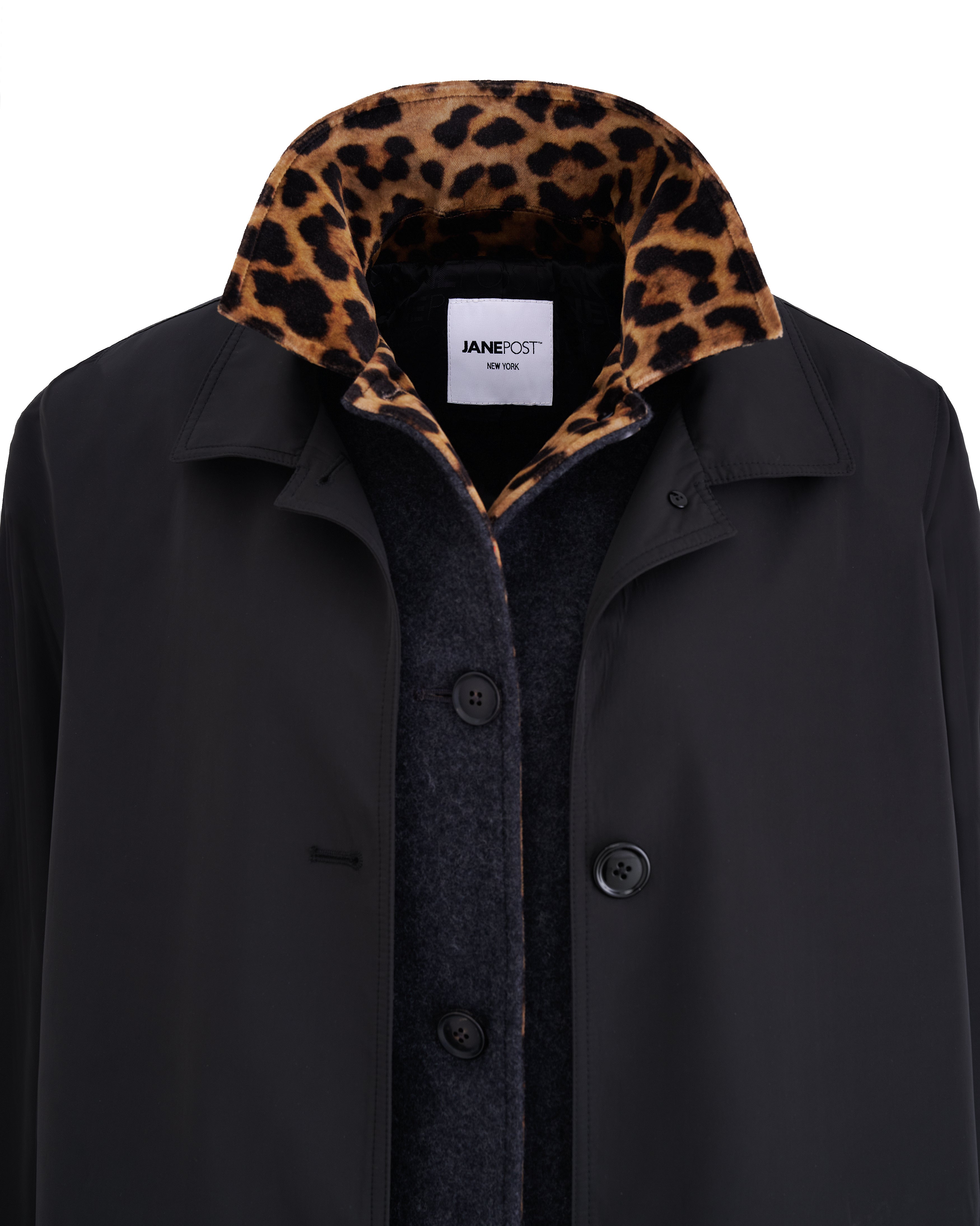 3-IN-1 WOOL COAT WITH LEOPARD TRIM – Jane Post