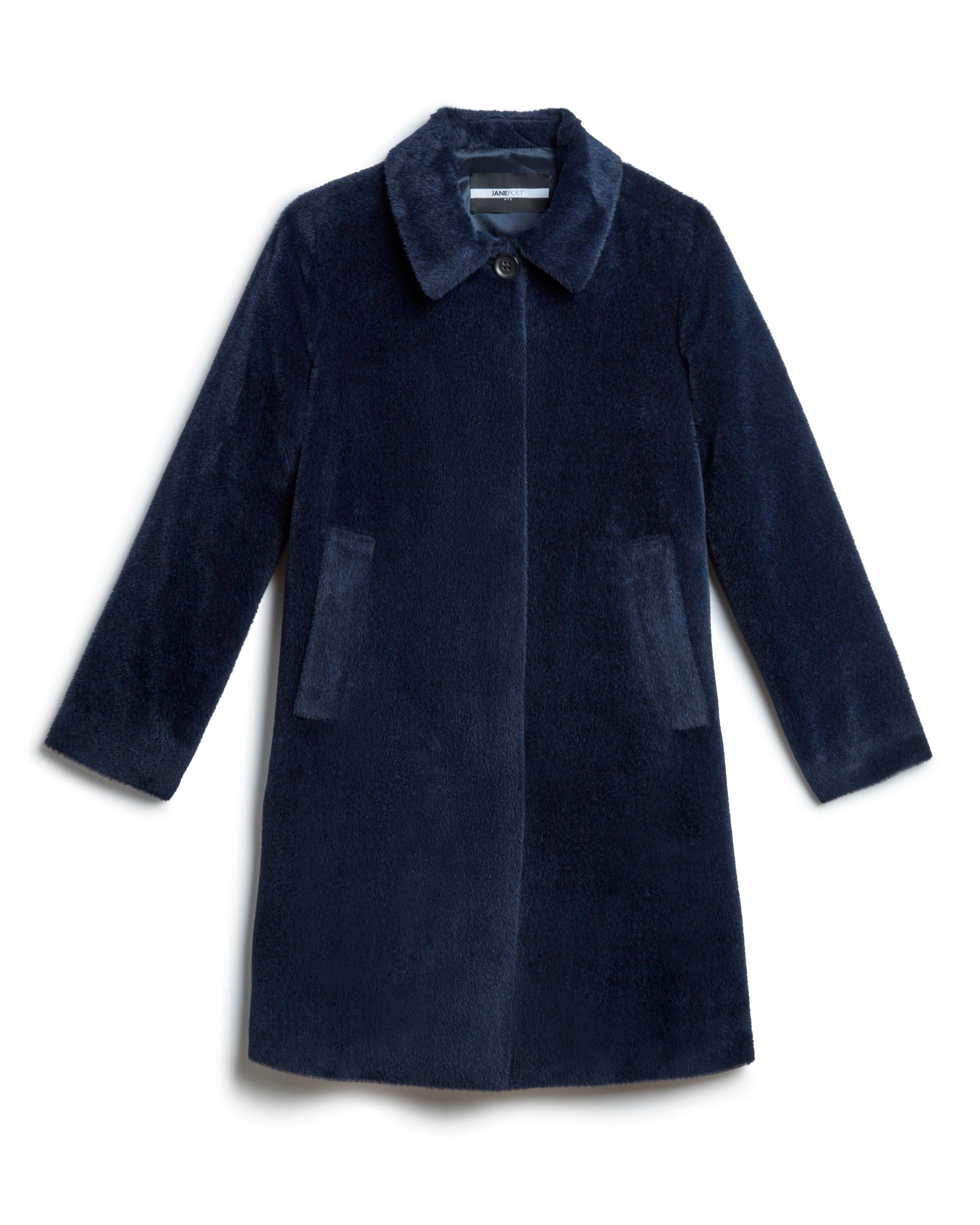 liter carol alpaca wool coat　LITER Bouclé Alpaca Robe Cobalt Blue Coat | SENTALER