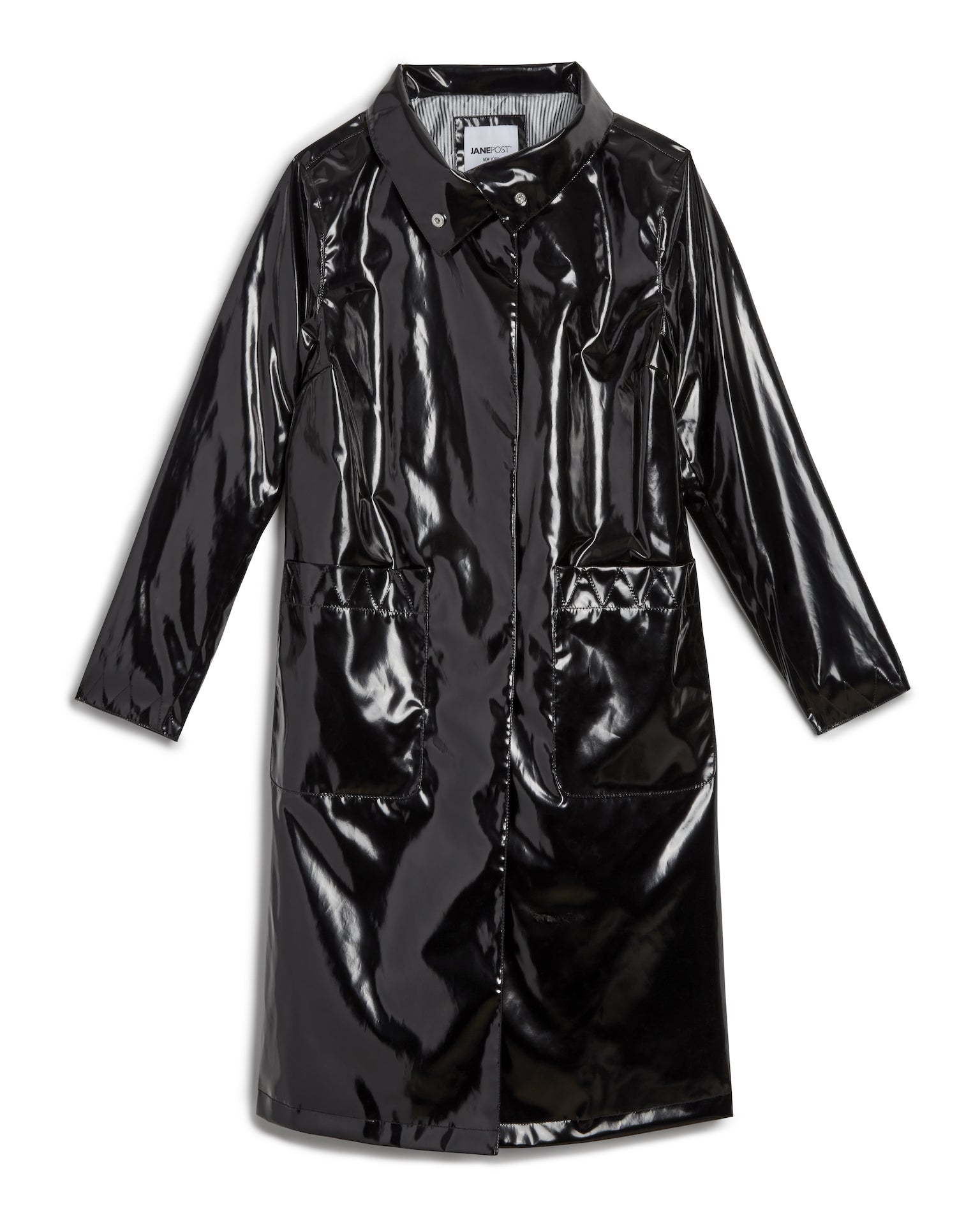 High Collar Quilted Slicker - Jane Post